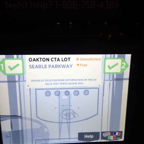 EV charger at Oakton CTA Parking Lot