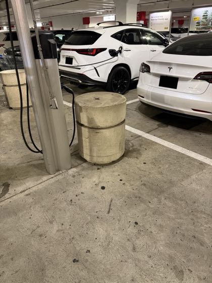 EV charger at IKEA Covina - Ground Level Parking Structure