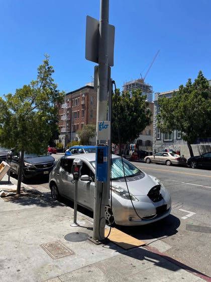 EV charger at W 8th St & S Westmoreland Ave Parking