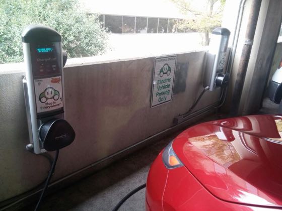 EV charger at One Texas Center