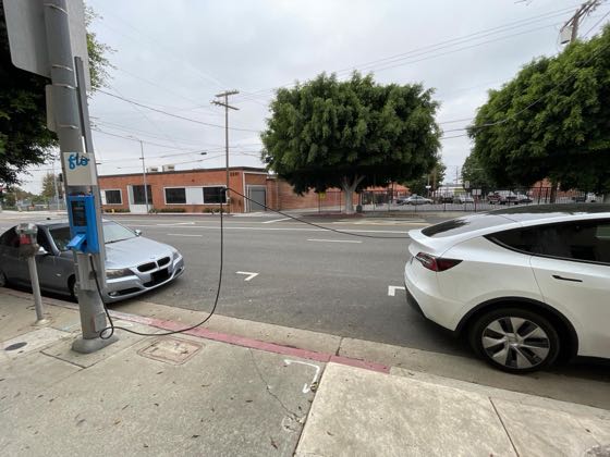 EV charger at Barrington Ave Parking