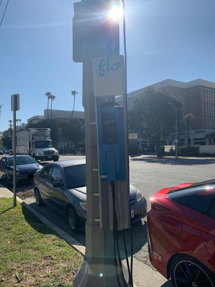 EV charger at Roscoe Blvd Parking
