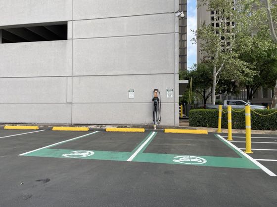 EV charger at Heritage Clay Parking