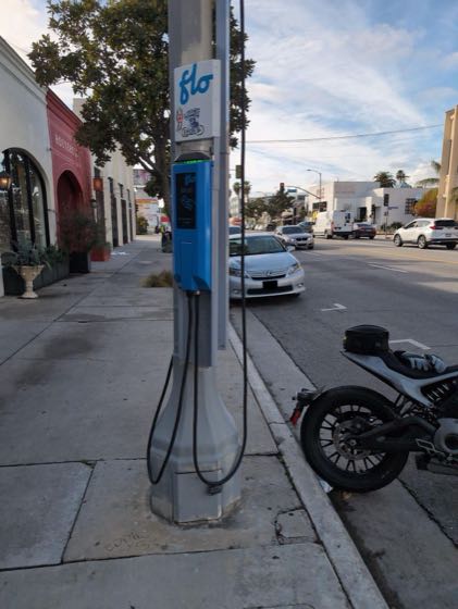 EV charger at Beverly Blvd & N Alta Vista Blvd Parking