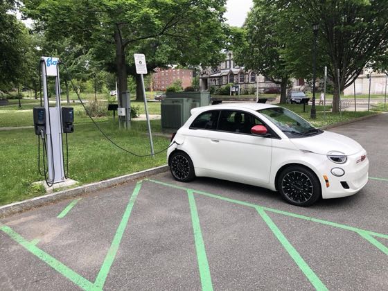 EV charger at Holyoke Public Library