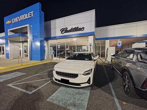 EV charger at Scott Cadillac/Chevrolet