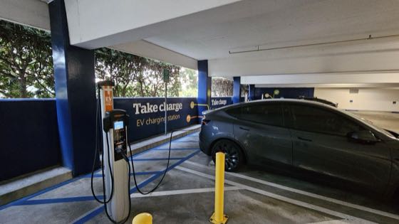 EV charger at 2130 Main St Garage