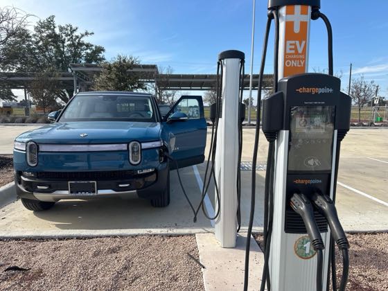 EV charger at Aviation Department
