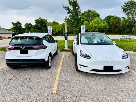 EV charger at McKinney Falls State Park - McKinney Falls Pkwy
