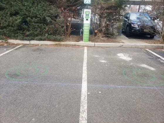 EV charger at 336 W Passaic St Building