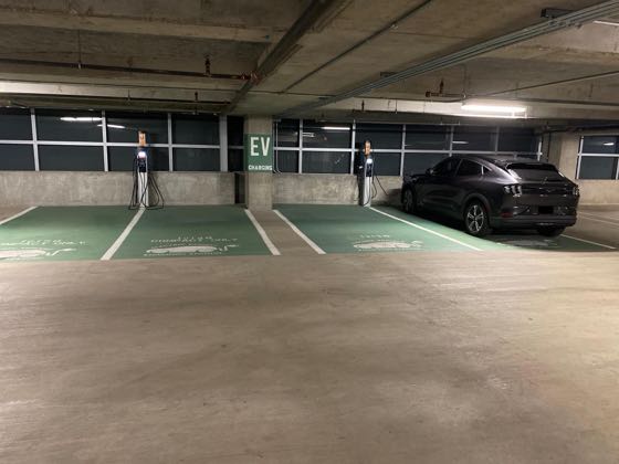 EV charger at 1900 Pearl St Building