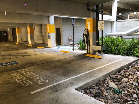 EV charger at UCSD - Athena Parking Structure (2)