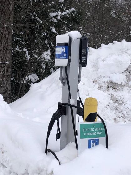 EV charger at Wilton Town Hall