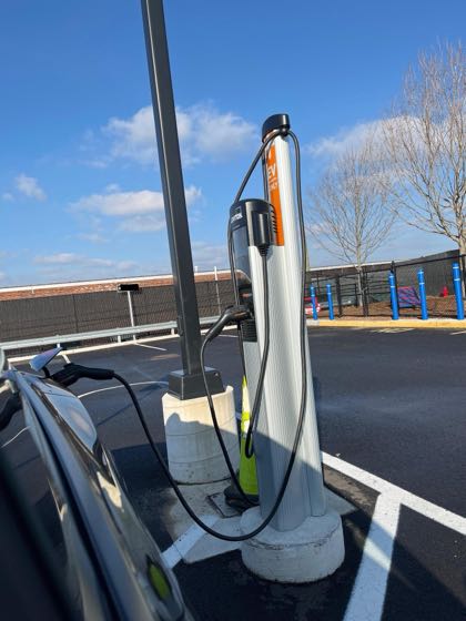 EV charger at Wood Ridge Athletic Complex North Parking Lot