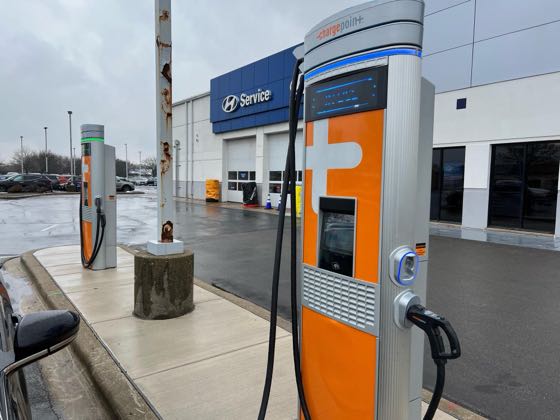 EV charger at Napleton's Valley Hyundai
