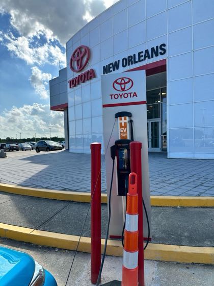 EV charger at Toyota of New Orleans