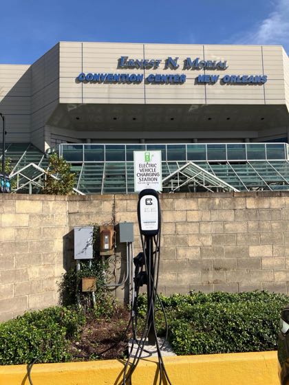 EV charger at New Orleans Ernest N Morial Convention Center