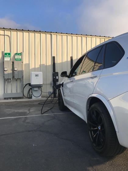 EV charger at Fallbrook Air Service