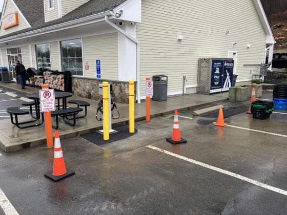 EV charger at Dunkin'