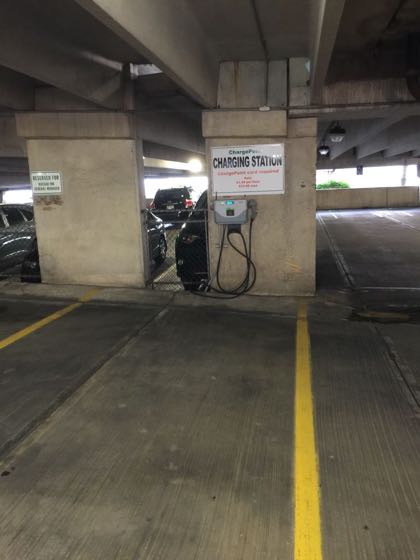EV charger at Palmer Square Garage