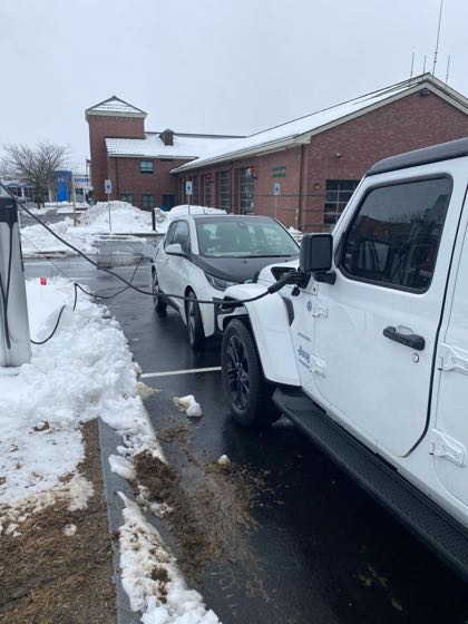 EV charger at Northampton Fire Department HQ