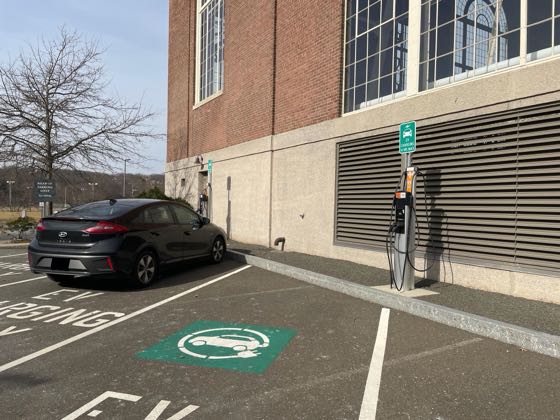 EV charger at Yale University Athletic Fields