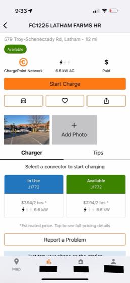 EV charger at Latham Farms Hannaford