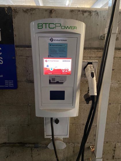 EV charger at Atlantic Station (Metro E Line) Parking Structure
