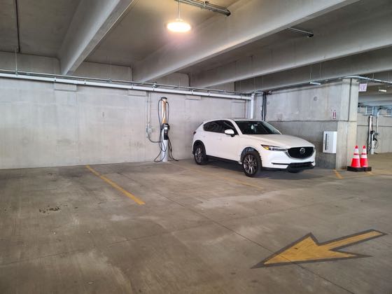 EV charger at Penn State Health Lancaster Medical Center - Garage