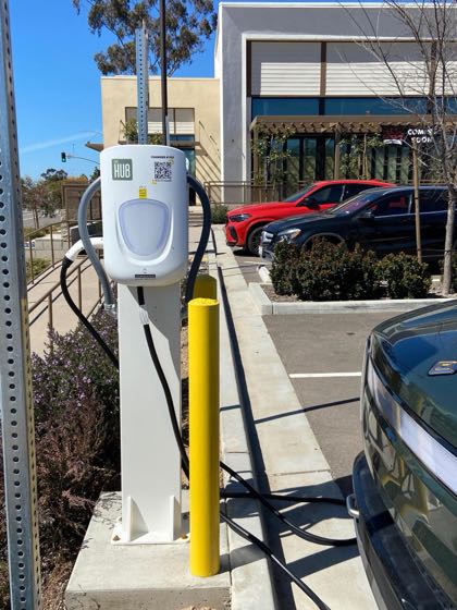 EV charger at The HUB