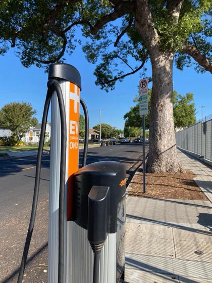 EV charger at N Keystone St Parking