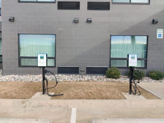 EV charger at Sandman Signature Plano Frisco Hotel
