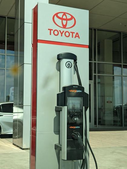 EV charger at United Imperial Toyota