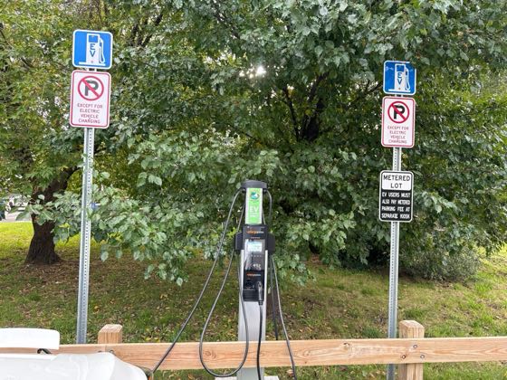 EV charger at Jansen Ave Municipal Parking Lot