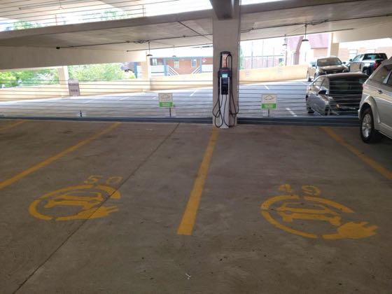 EV charger at 7th St Garage