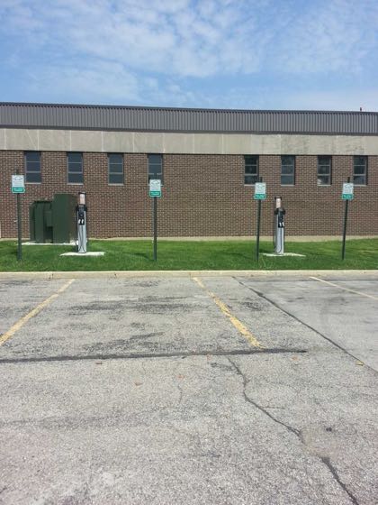 EV charger at Lewis University - Lot F