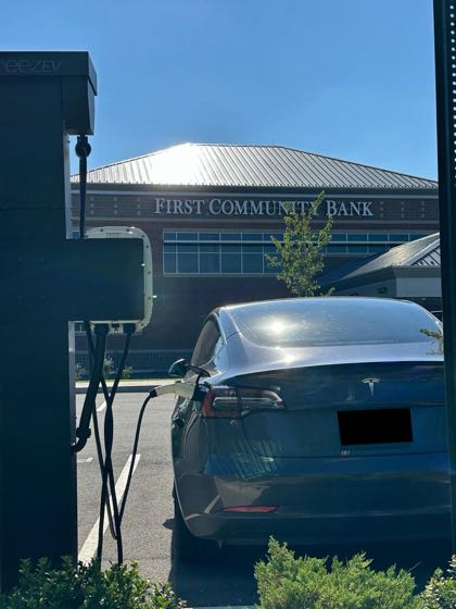 EV charger at Cadence Bank