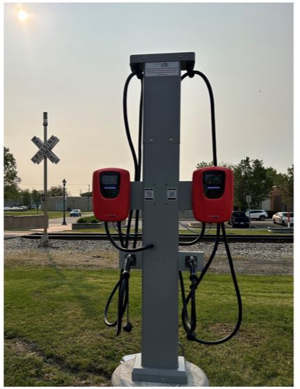 EV charger at Manteno PowerPort EV Charger