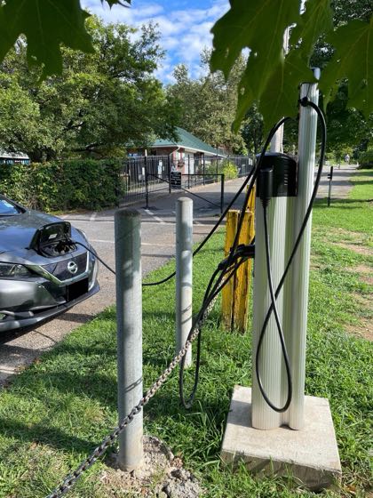 EV charger at Forsyth Park