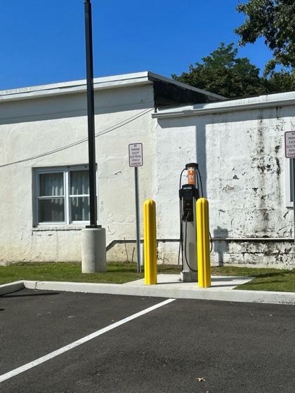 EV charger at Mastics Moriches Shirley Community Library, Mastic Beach Branch