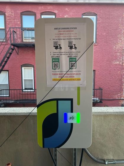 EV charger at North Fullerton Parking Deck