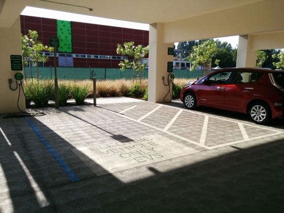 EV charger at Los Angeles Valley College