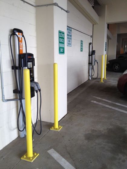EV charger at City of Covina Metrolink Parking