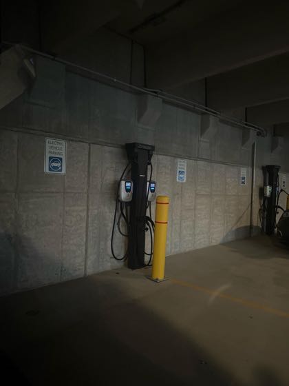 EV charger at 166 Collins St Parking
