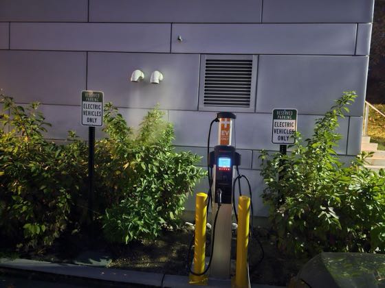 EV charger at Bryn Mawr College - Health Center