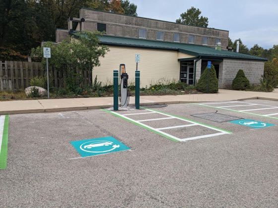 EV charger at Rieth Interpretive Center