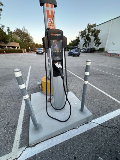 EV charger at Lanterman Auditorium