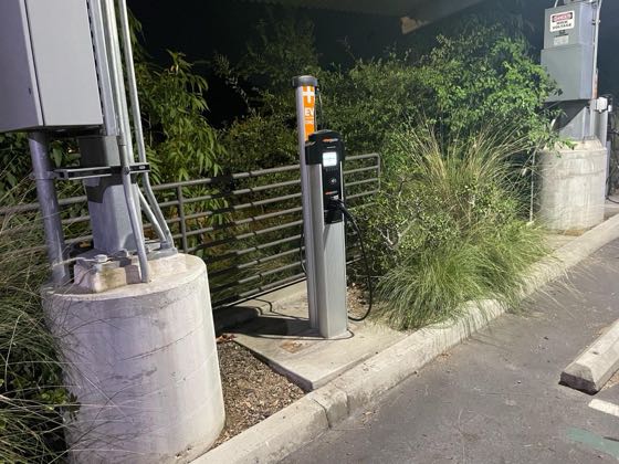 EV charger at Occidental College - Solar Array Lot
