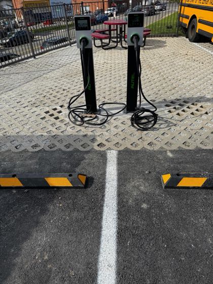 EV charger at Austin’s Auto Service