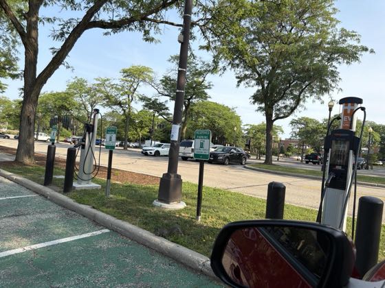 EV charger at City of Elgin City Hall